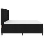 vidaXL Lit à ressorts avec matelas et LED noir 200 x 200 cm en tissu