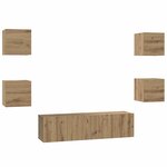 vidaXL Ensemble meuble TV 6 Pièces chêne artisanal 60 x 30 x 30 cm