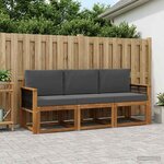 vidaXL Ensemble de canapés d'extérieur 3 Pièces Naturel et Anthracite