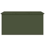 vidaXL Boîte de Rangement Extérieure Vert olive 100 x 50.5 x 50 cm