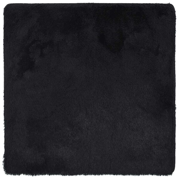 vidaXL Tapis shaggy à poils longs NAVARRA noir 160x160 cm polyester