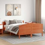 vidaXL Cadre de lit sans matelas cire marron 140x190cm bois pin massif