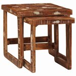 vidaXL Tables d'appoint Marron Bois de mangue massif