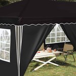 vidaXL Tente de fête pop-up 575 x 288 x 245 cm Noir