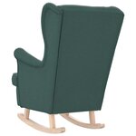 vidaXL Chaise à bascule vert foncé 74x90x102 cm tissu