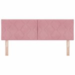 vidaXL Tête de lit LED Rose 160 cm Velours