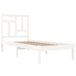 vidaXL Cadre de lit sans matelas blanc 90x190 cm bois de pin massif