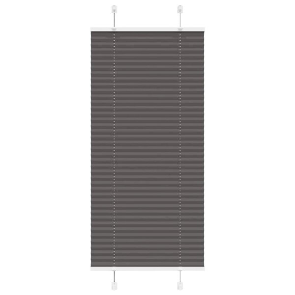 vidaXL Store plissé noir 65x150 cm largeur du tissu 64 4 cm polyester