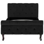 vidaXL Cadre de lit sans matelas noir velours 90x200 cm