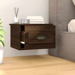 vidaXL Tables de chevet murales 2 Pièces Chêne marron 41 5x36x28 cm