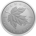 Monnaie MAPLE LEAF FOREVER Platine 300$ Canada 2026