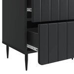 vidaXL Cabinet de chevet avec tiroir 2 Pièces Noir 43 x 34 5 x 49 5 cm