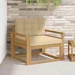 vidaXL Sofa de milieu extérieur Polyester Blanc