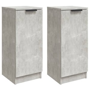 vidaXL Buffets 2 Pièces Gris béton 30x30x70 cm Bois d'ingénierie