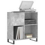 vidaXL Armoire à disques gris béton 84 5x38x89 cm bois d'ingénierie