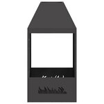 vidaXL Braise Noir 50 x 50 x 100 cm Acier laminé à froid