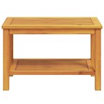 vidaXL Table d'appoint Marron 70 x 40 x 45 cm Bois d'Acacia Massif