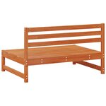 vidaXL Sofa de jardin milieu Pin massif Brun Ciré 120 x 84 x 70 cm