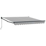 vidaXL Auvent rétractable anthracite/blanc 3x2 5 m tissu et aluminium