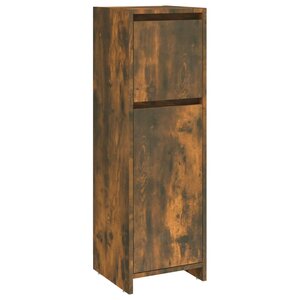 vidaXL Armoire de bain Chêne fumé 30x30x95 cm Bois d'ingénierie