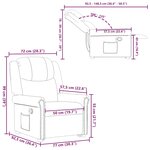 vidaXL Fauteuil inclinable noir brillant similicuir