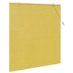 vidaXL Stores et Occultants avec des rideaux Jaune 140 x 160 cm Bambou