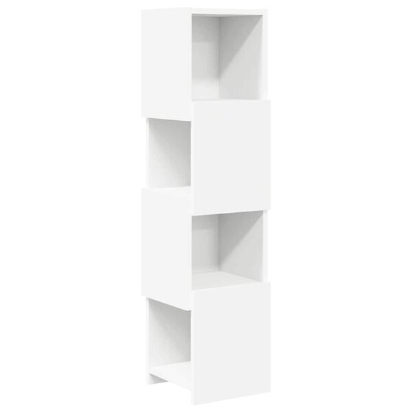 vidaXL Meuble d'angle Blanc 25 5x25x102cm Bois d'ingénierie