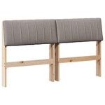 vidaXL Tête de lit capitonnée Taupe 135 cm Pin massif