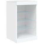 vidaXL Buffet avec lumières LED blanc 123x37x67 cm