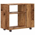 vidaXL Table d'appoint vieux bois 70x35x55 cm bois d'ingénierie
