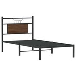 vidaXL Cadre de lit sans matelas chêne marron 80x200cm bois ingénierie