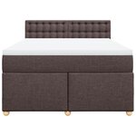 vidaXL Sommier à lattes de lit avec matelas Marron foncé 140x190 cm