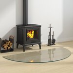 vidaXL Plaque en verre de cheminée Transparent 1200 x 600 mm Verre