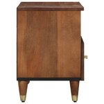 vidaXL Meuble TV Marron 80 x 33.5 x 46 cm Bois de manguier massif