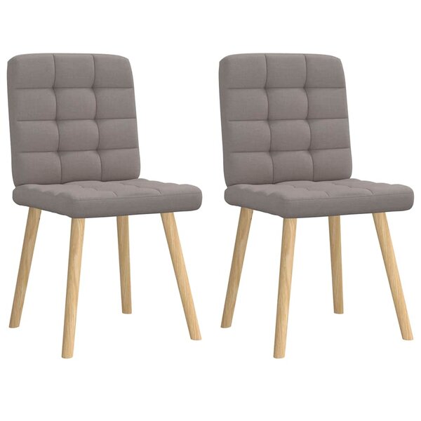 vidaXL Chaises à manger lot de 2 taupe tissu