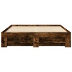 vidaXL Cadre de lit sans matelas chêne fumé 150x200 cm bois ingénierie