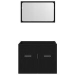 vidaXL Ensemble de meubles salle de bain 2 Pièces chêne noir