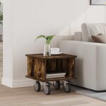 vidaXL Meuble TV Chêne fumé 37 x 35 x 35 cm Bois d'ingénierie