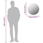 vidaXL Miroir mural 50 cm Rond Verre