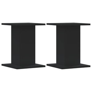 vidaXL Supports pour plantes 2 Pièces noir 30x30x40 cm bois d'ingénierie