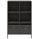 vidaXL Buffet haut noir 68x39x103 5 cm acier