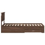 vidaXL Cadre de lit avec tiroir Chêne Marron et Argent 75 x 190 cm