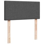 vidaXL Lit ottoman avec matelas et LED Gris foncé 80x200cm tissu