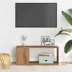 vidaXL Meuble TV chêne artisanal 80x24x32 cm bois d'ingénierie