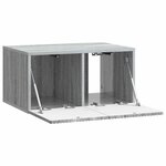 vidaXL Meuble TV mural Sonoma gris 59 5 x 41 x 30 cm Bois d'ingénierie