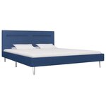 vidaXL Cadre de lit avec LED sans matelas bleu tissu 180x200 cm