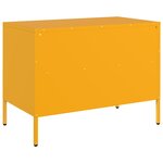 vidaXL Meubles TV 2 Pièces jaune moutarde 68x39x50 5 cm acier