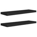 vidaXL Étagères murales flottantes 2 Pièces noir 80x23 5x3 8 cm MDF