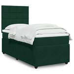 vidaXL Sommier à lattes de lit avec matelas Vert foncé 90x200 cm
