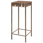 vidaXL Set de supports de plantes 3 Pièces Style vintage Métal rouillé